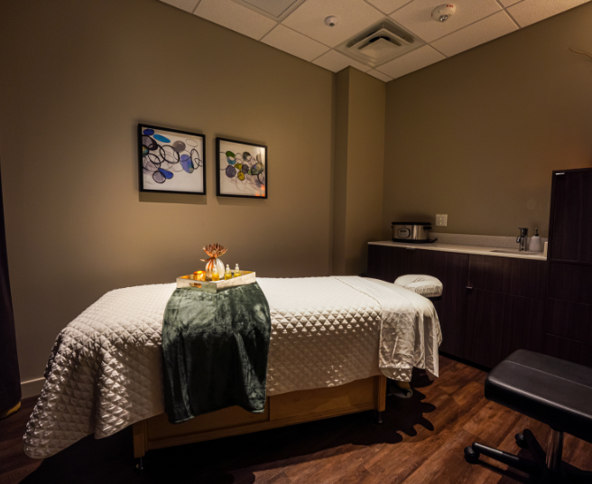 Massage treatment room